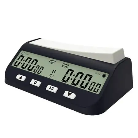 ShYlai Portable Digital Chess Clock with Basic Bonus Delay and Positive Time Features Competition Game Stopwatch for Chess Game I-GO and Chinese Chess