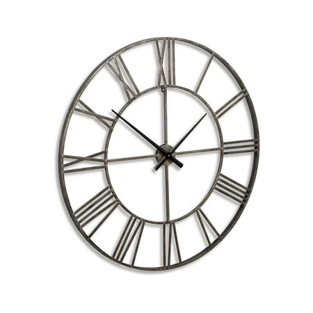 Signature Design by Ashley Casual Paquita Wall Clock Antique Silver