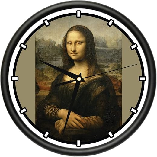 SignMission Mona Lisa Design Wall Clock | Precision Quartz Movement | Décor for School Class Office Bedroom Decoration