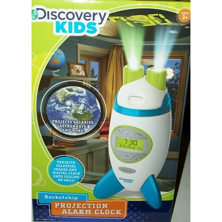 Sky Companies 1646678 Discovery Kids Projection Rocketship Alarm Clock (White)