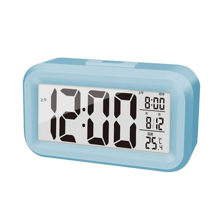 Small Digital Alarm Clock for Bedrooms Bedside, Battery Powered Electric Clock Large Big Numbers Display for Desk Table, 3 Dimmers, 12/24H