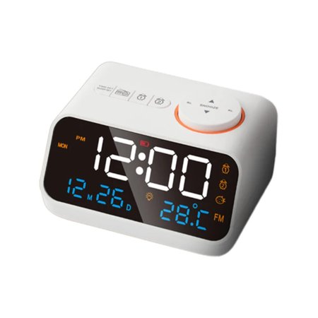 Smart Stylish Modern Alarm Clock with Large LED Display USB Charging and Snooze Function Built-in Temperature and Humidity Display Perfect for Your Bedroom Timer