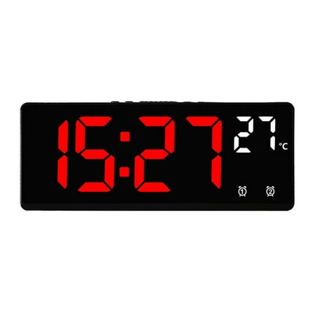 Smart Voice Control LED Alarm Clock with Temperature and Snooze Function for Home Use