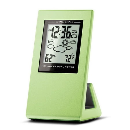 Solar Powered Weather Temperature Humidity Clock Your Best Companion for