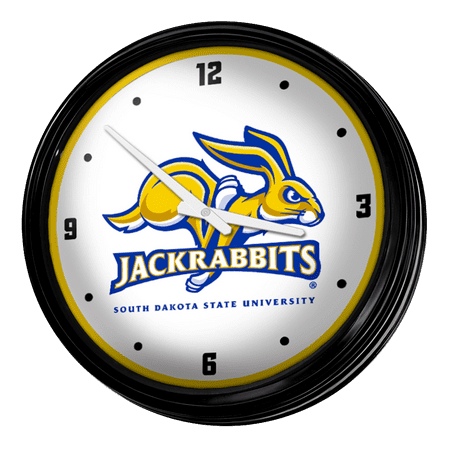 South Dakota State Jackrabbits: Retro Lighted Wall Clock