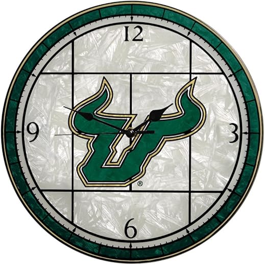 South Florida 12 Art Glass Clock