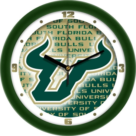 South Florida Bulls 11.5'' Suntime Premium Glass Face Dimension Wall Clock