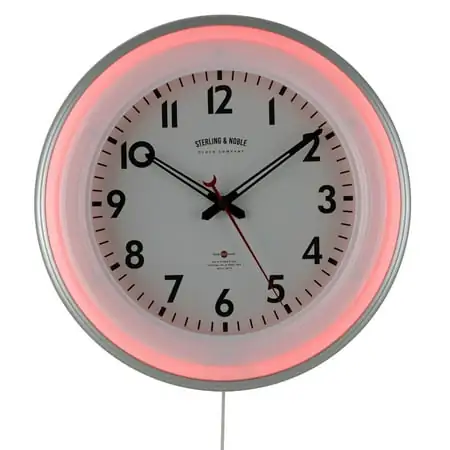 Sterling & Noble 11 Round Indoor Multi-Colored LED Wall Clock with Remote Control