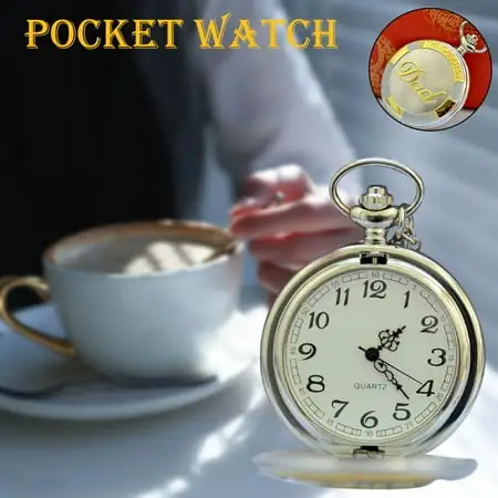 Sunggoko Silent Wall Clock Clearance！ Non-Ticking Wall Clock To Pocket For Grandpa Dad Retro Necklace Watch Vintage Watch Chain Gift Clock