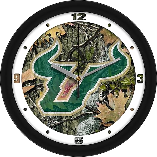 SunTime South Florida Bulls - Camo Wall Clock