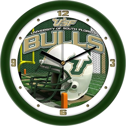 SunTime South Florida Bulls - Football Helmet Wall Clock