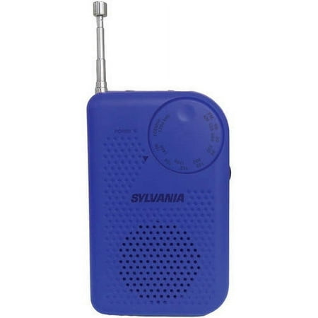 Sylvania Portable AM/FM Radio, Blue, SRC100-Blue