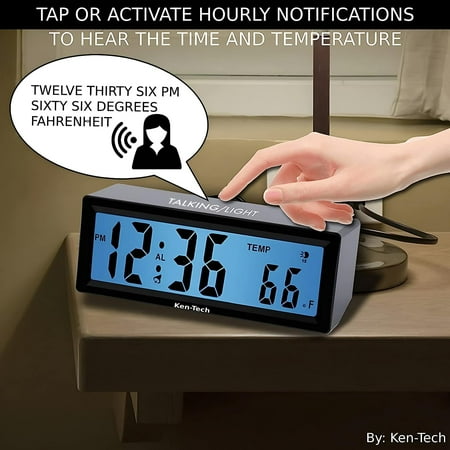 Talking Alarm Clock For Visually Impaired, Elderly People, Blind, Hourly Voice Noti[2041]