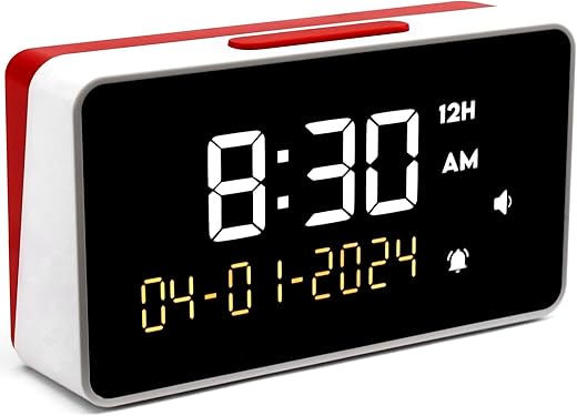 Talking Clock - Extra Loud Time and Date - for Elderly, Dementia, Hearing or Visually Impaired Seniors - Easy to Use Speaking Clock - Clear Neutral Male Voice