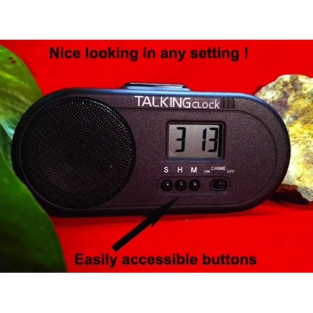 Talking Human Voice Spanish Speaking Battery Powered Travel Alarm Clock. Very Loud,[2680]