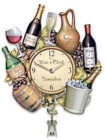 The Bradford Exchange Wine O’Clock Wall Clock