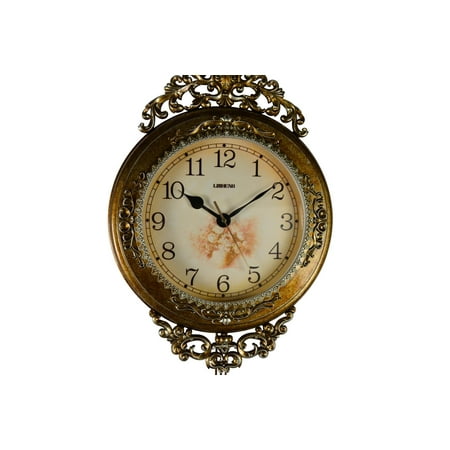 Three Star Vintage Style Golden Pendulum Wall Clock ZP907