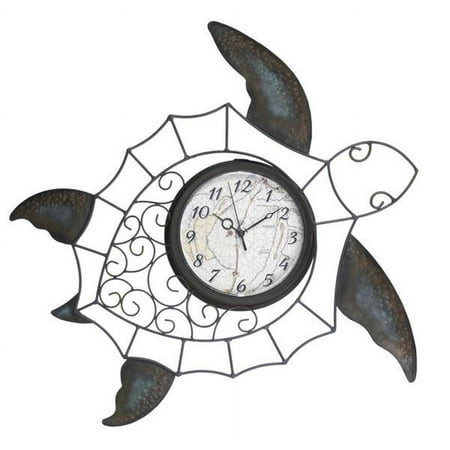 Time To Wine Sea Turtle Wall Clock - By Ganz