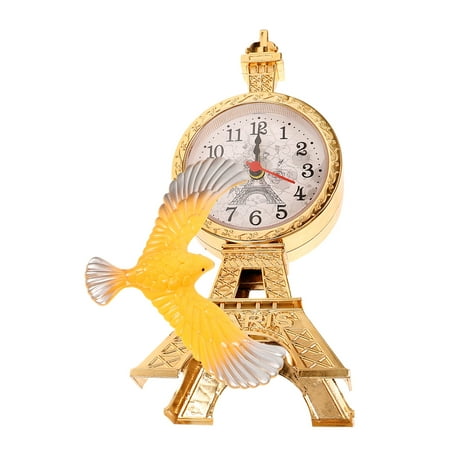 Tower Alarm Clock Strong Living Room Decoration Clocks for Kids Tabletop Daily Use Eiffel Shaped Child