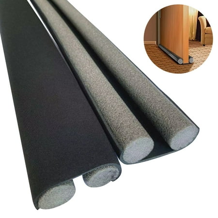 Twin Door Draft Stopper, Under Door Bottom Seal Strip Noise Blocker for Door Insulation and Soundproofing, 95cm Length Adjustable