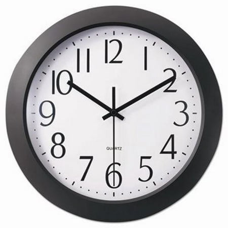 Universal One Whisper Quiet Clock, 12, Black