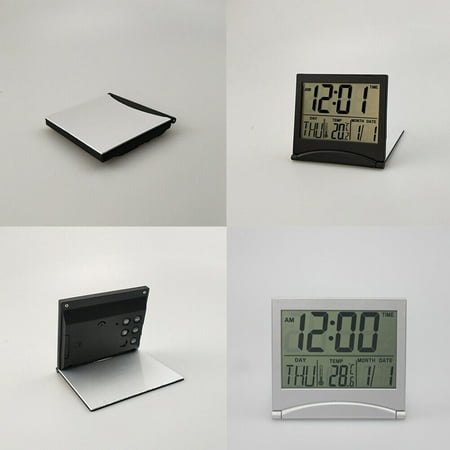 US 2-4 Pack Digital Travel Alarm Clock Large Number Foldable LCD Compact Display