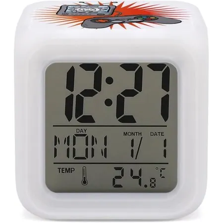 Video Games Design On White Mini Digital Alarm Clocks, Led Night Glowing Cube Clock[3490]