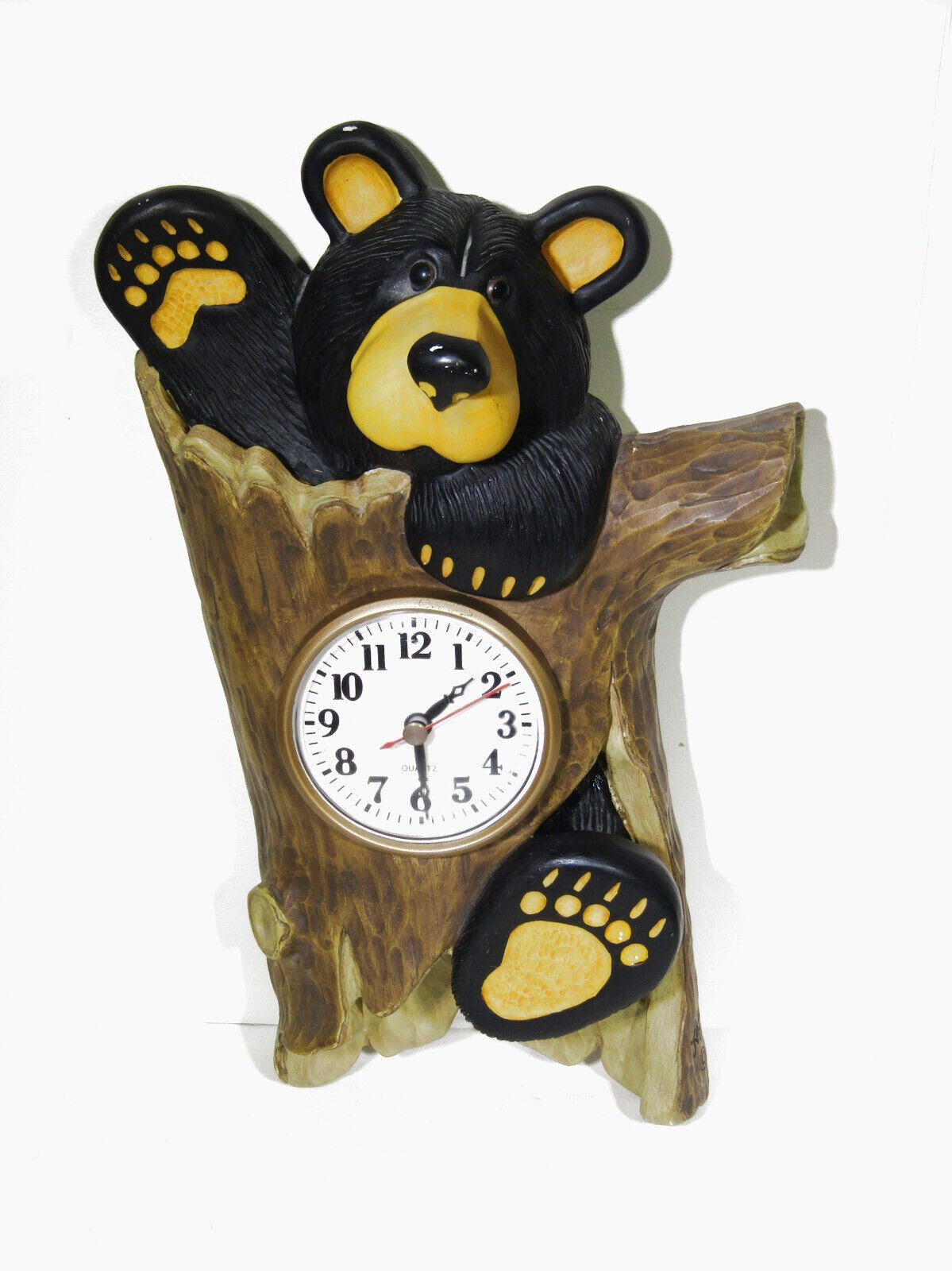 Vintage Bearfoots Bear Wall Clock by Jeff Fleming – Big Sky Carvers Rare Collect