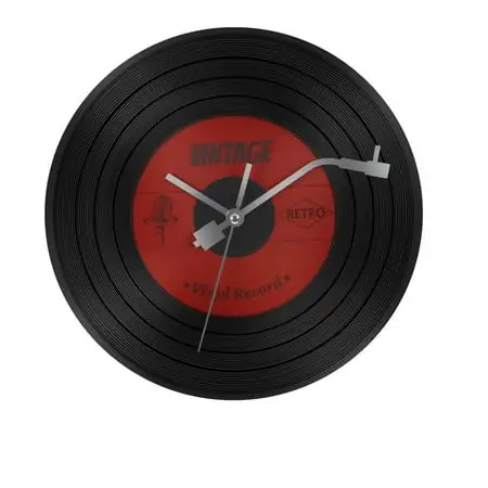 Vinyl Record Wall Clock - Red