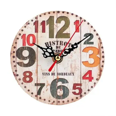 VOSS Vintage Style Silent Antique Wood Wall Clock