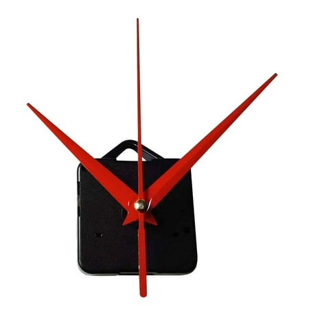 Wall Clock Movement Kit Set Simple DIY Clock Movement Kit for Home Hotel School (A Watch Core and 3 Pointers, Packing Without Battery, Red)