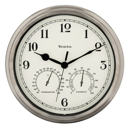 Westclox 12 Metal Indoor/Outdoor Wall Clock