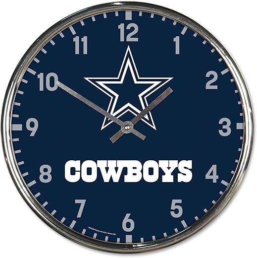 WinCraft Dallas Cowboys Chrome Wall Clock