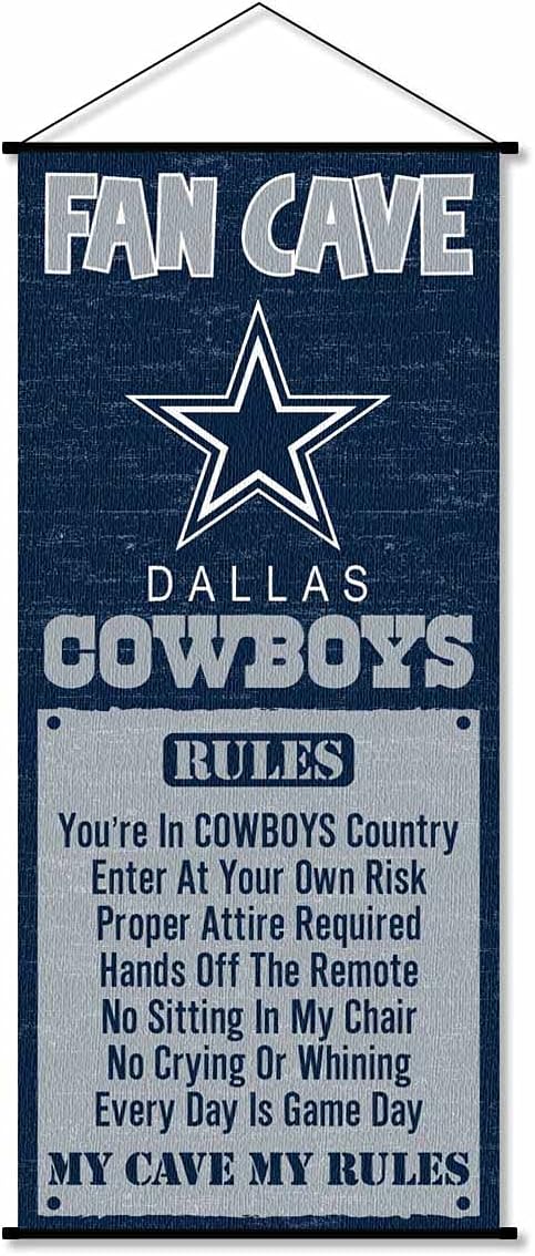 WinCraft Dallas Man Cave Fan Banner Wall Door Scroll