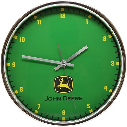 WinCraft John Deere Chrome Wall Clock (Green)