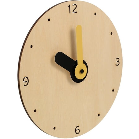 Wooden Wall Clock Hanging Round -shaped Office Decor Children's Room Unique Digital Clocks