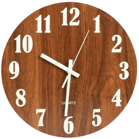 Wood Glow in the Dark Wall Clock