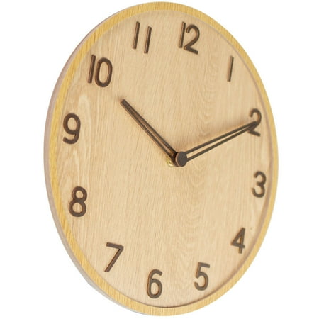 Wood Grain Wall Clock Large Clocks for Living Room Decor Japanese-style Oversized