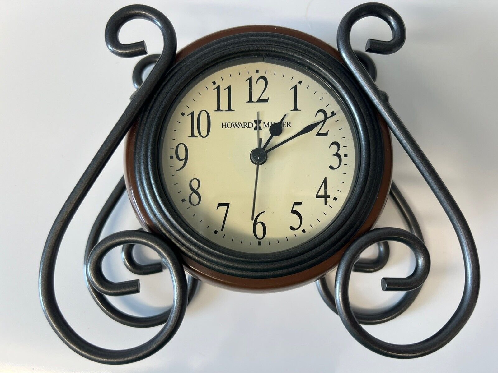WOW! Howard Miller Diane Table Clock 645-636 Black Metal Wire Frame Clock