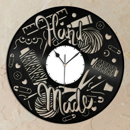 YanGxx Hand Made Vinyl Wall Clock Souvenir Unique Gift for Friends Home Decoration Vintage Design Office Bar Room Home Decor