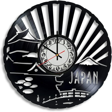 YanGxx Japan Vinyl Record Wall Clock, Japan Gift for Any Occasion, Japanese Art Clock