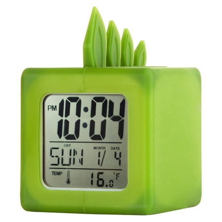 Your Zone LED Color Changing Green Dinosaur Alarm Clock