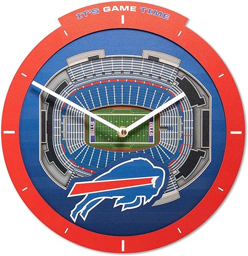 YouTheFan NFL Buffalo Bills 3D StadiumView Clock