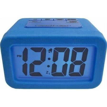 2pcs Advance Time 1.25 Silicone LCD Alarm Clock Color: Blue