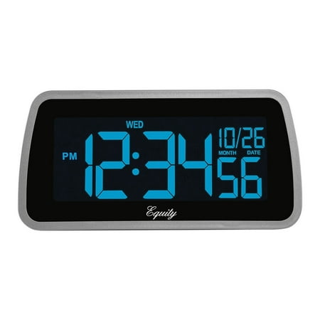 30451 Equity by La Crosse Color-Changing LCD Display Digital Alarm Clock