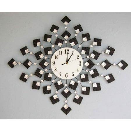 31 Oversized Metal Four Sided Nova Star Contemporary Origami Style Wall Clock