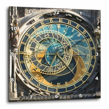 3dRose Astronomical Clock, Orloj, Prague, Czech Republic - EU06 THA0021 - Tom Haseltine - Wall Clock, 15 by 15-inch