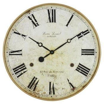 Aspire Home Accents Leniel Large Wall Clock, Golden Brown