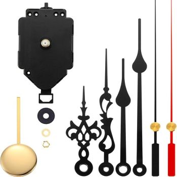 Hicarer Quartz Pendulum Clock Movement Mechanism DIY Repair Parts Replacement with 2 Pairs Hands and Pendulum for DIY Clock Repair