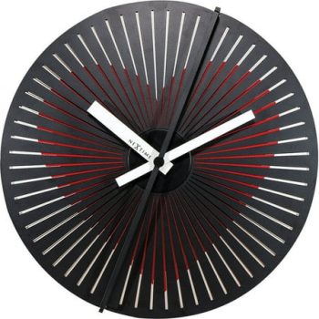 NeXtime Beating Heart Motion Clock, Illusion Design, Silent Movement, Ideal For Home Or Office, 11.81x11.81x2.75 Inches, Designed By Zoltan Kecskemeti